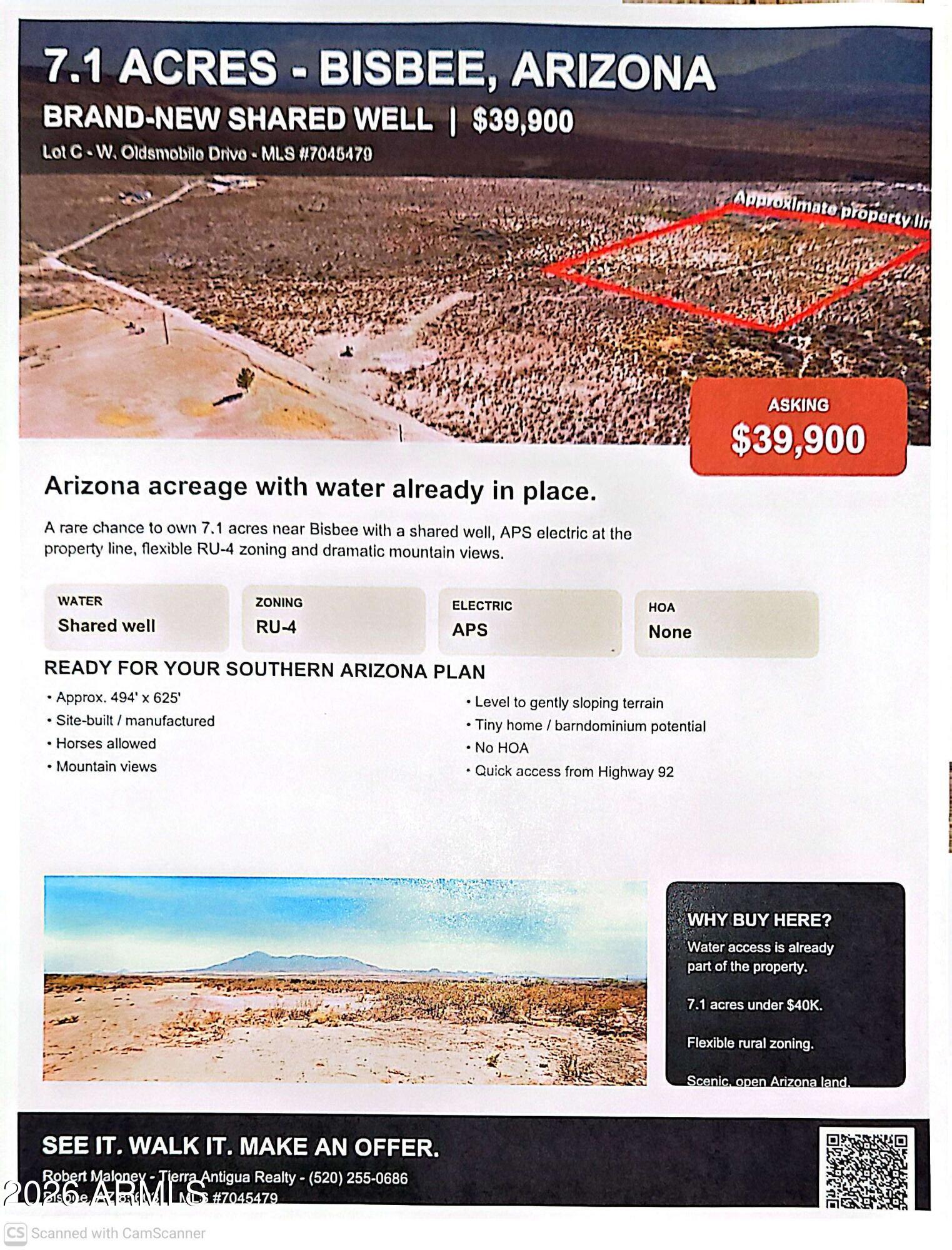 7.1 acres Lot C W. Oldsmobile Drive 2B, Bisbee, AZ 85603