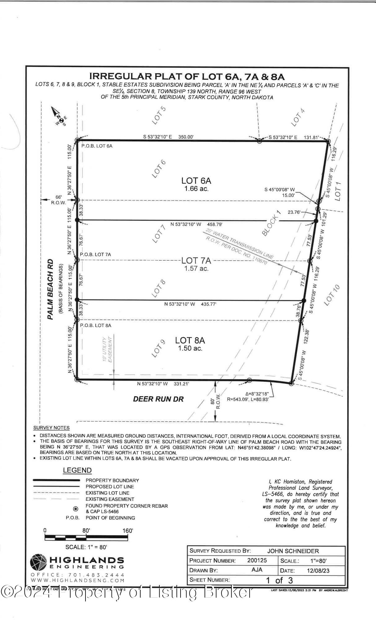 Lot 8A, Block 1, Stable Estate, Dickinson, ND 58601