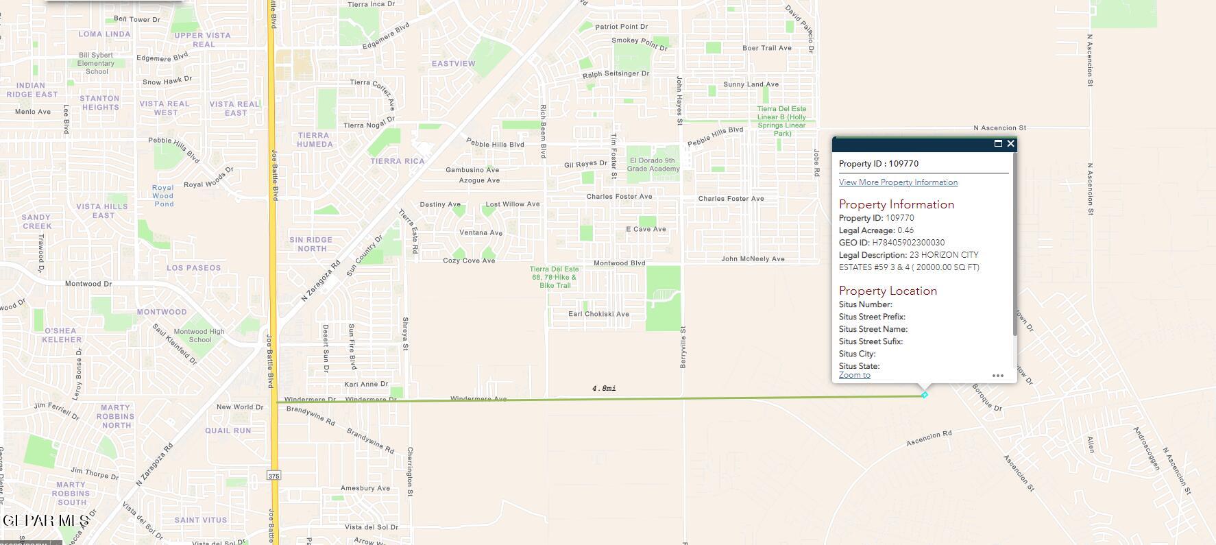 23 HORIZON CITY ESTATES #59 3&4 (20000SF), El Paso, TX 79928