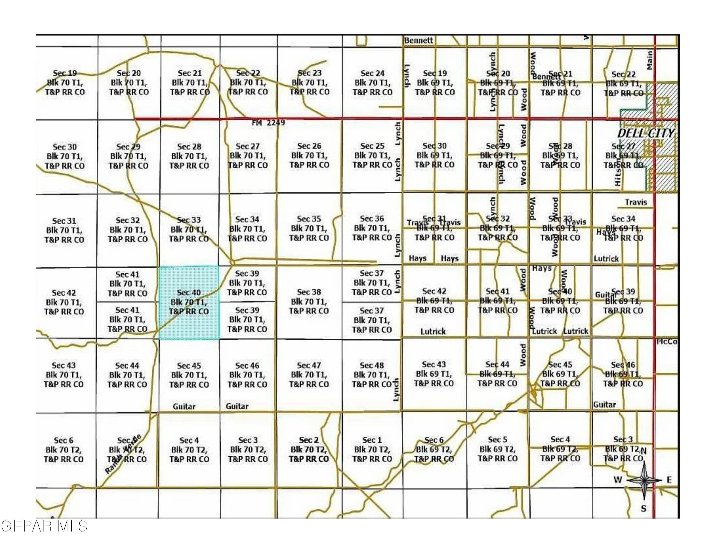 70 TSP 1 SEC 40 T & P LOT 27, Dell City, TX 79837