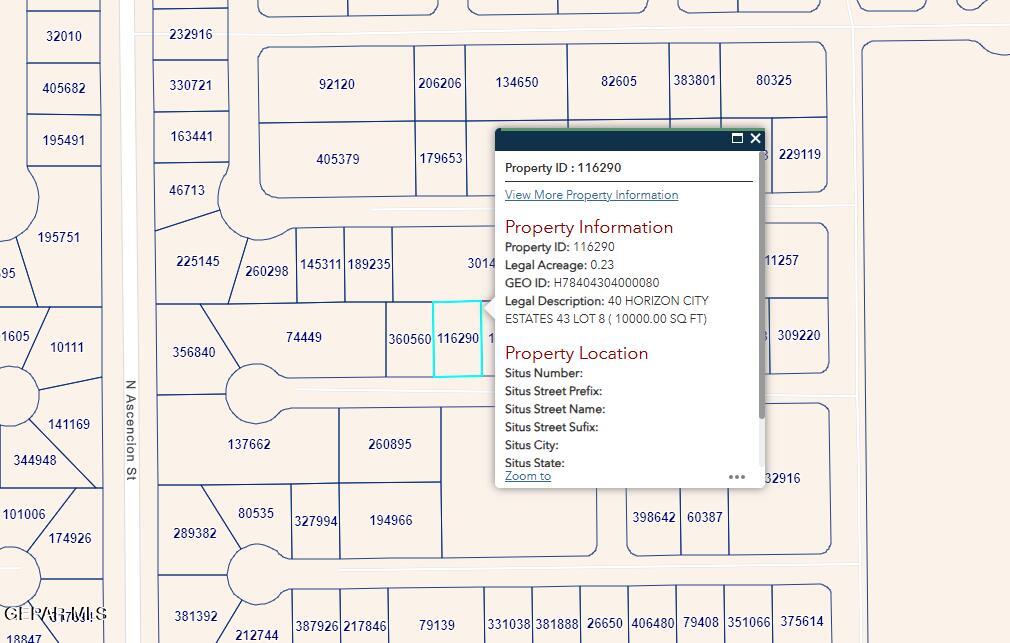 PN-116290 40 Horizon City Estates Lot 8, Horizon City, TX 79928