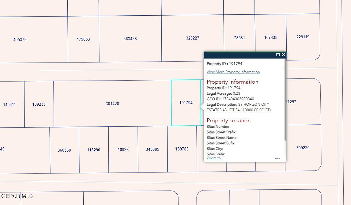 PN-191794 39 Horizon City Estates Lot 34, Horizon City, TX 79928