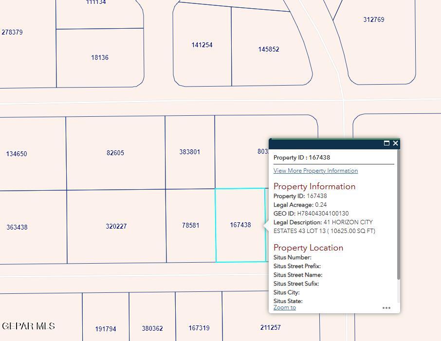 PN-167438 41 Horizon City Estates Lot 13, Horizon City, TX 79928