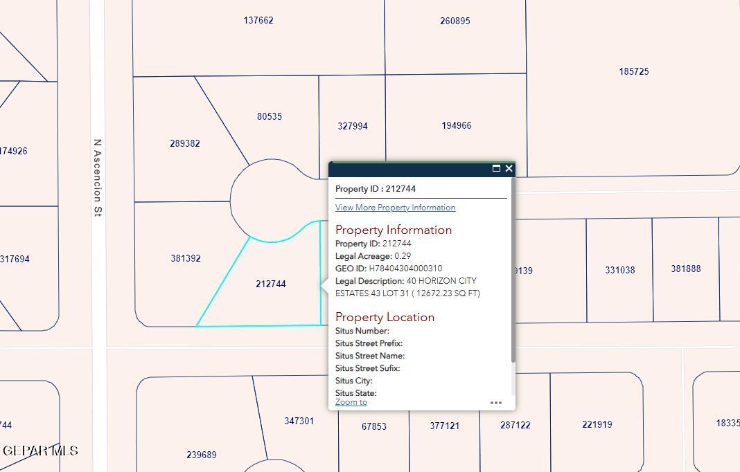 PN-212744 40 Horizon City Estates Lot 31, Horizon City, TX 79928