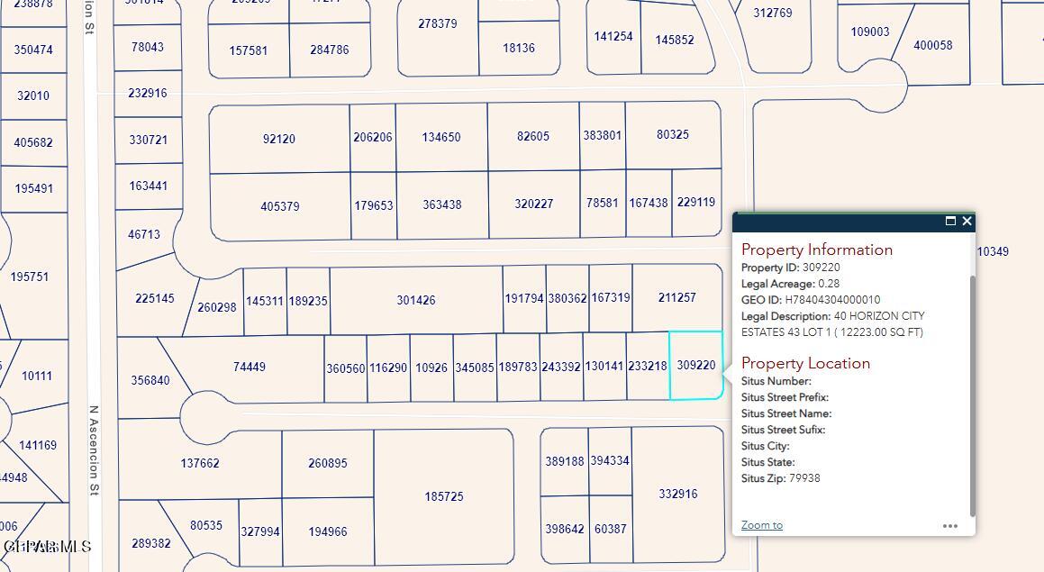 PN-309220 40 Horizon City Estates Lot 1, Horizon City, TX 79928