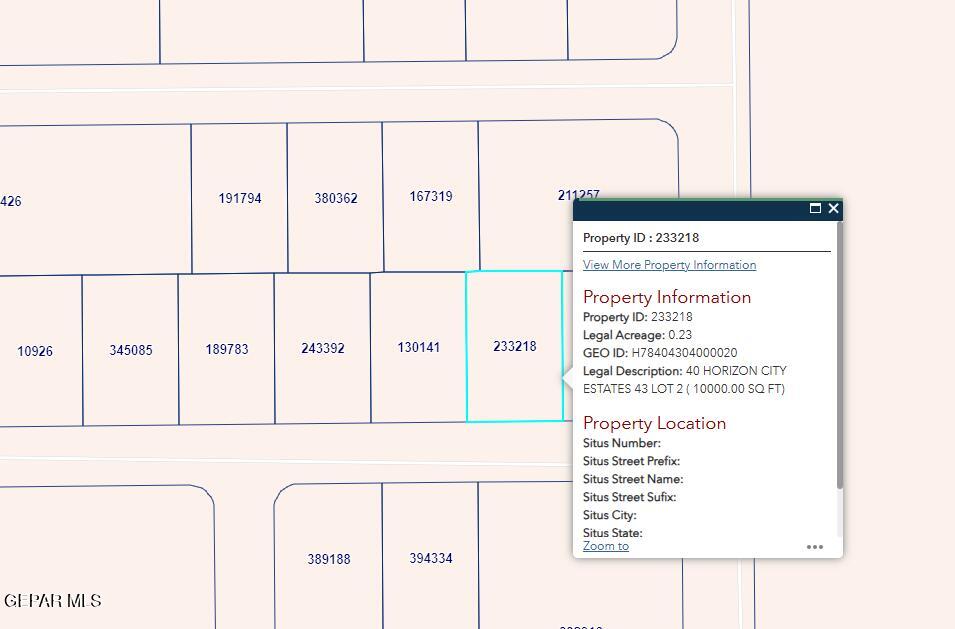 PN-233218 40 Horizon City Estates Lot 2, Horizon City, TX 79928