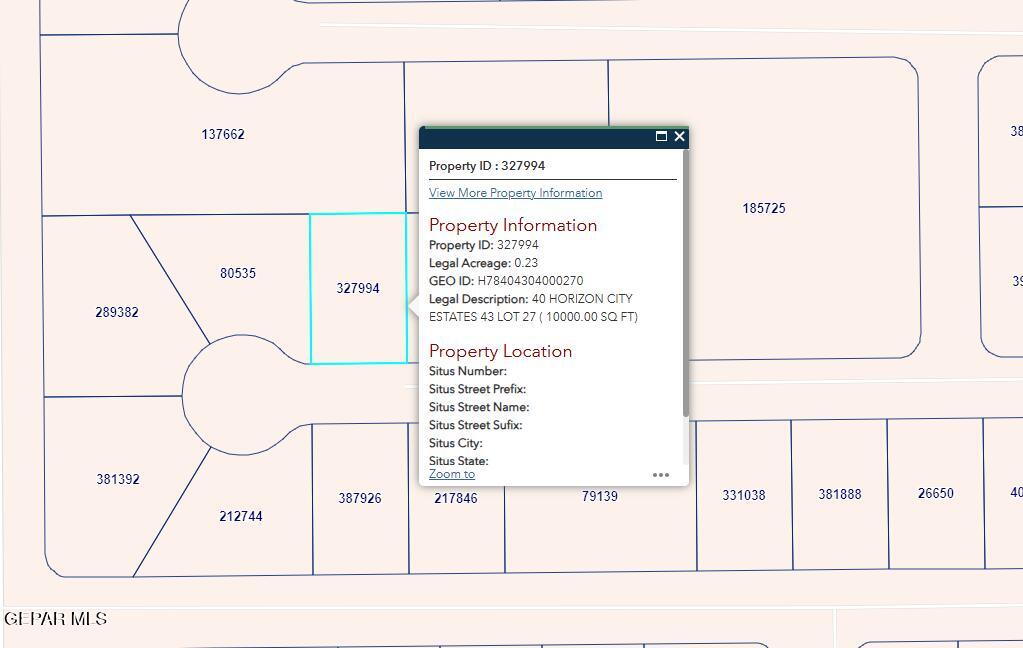 PN-327994 40 Horizon City Estates Lot 27, Horizon City, TX 79928