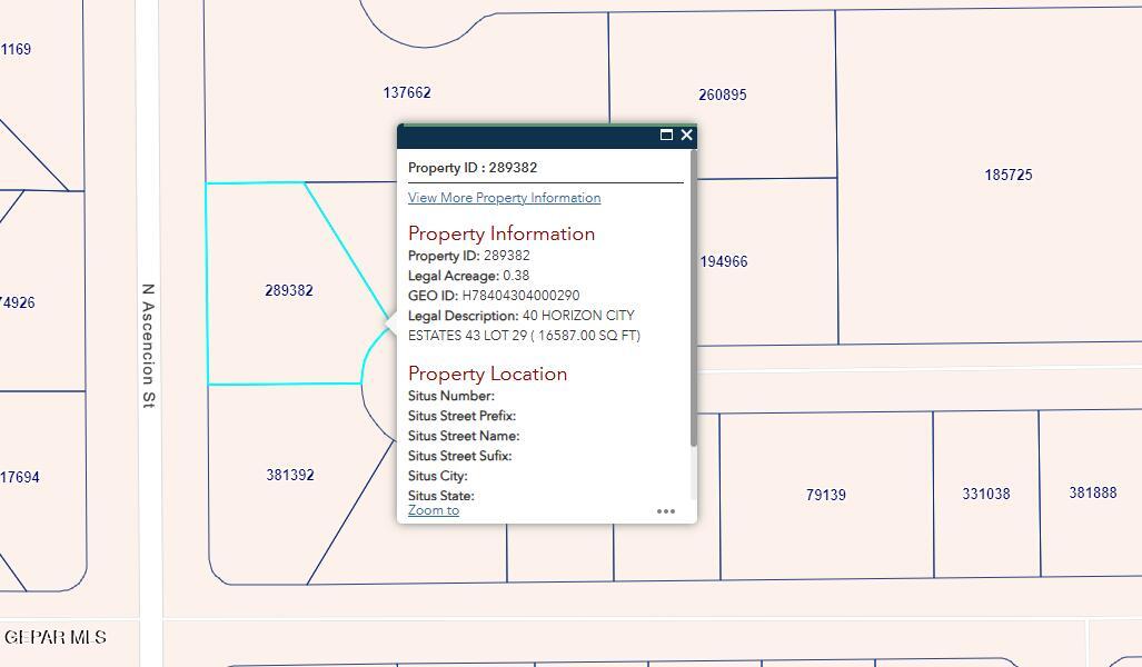 PN-289382 40 Horizon City Estates Lot 29, Horizon City, TX 79928