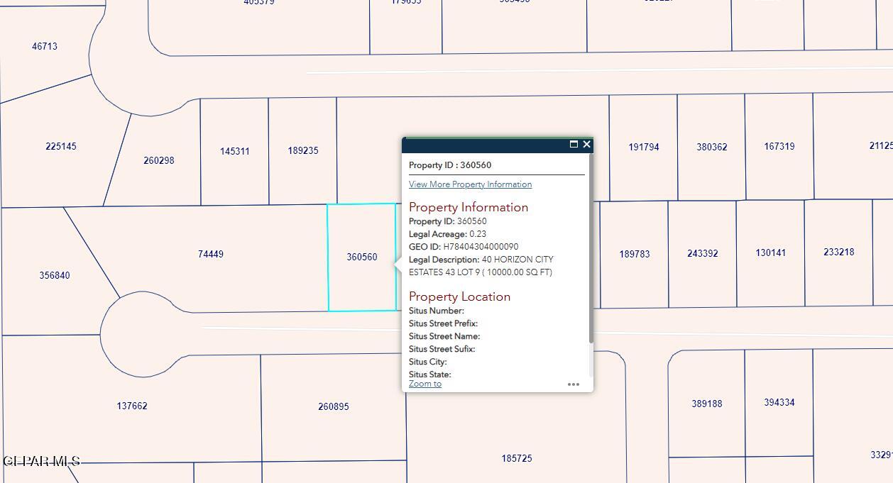 PN-360560 40 Horizon City Estates Lot 9, Horizon City, TX 79928