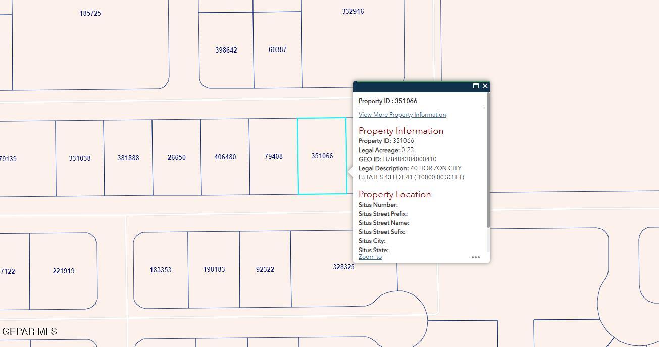 PN-351066 40 Horizon City Estates Lot 41, Horizon City, TX 79928