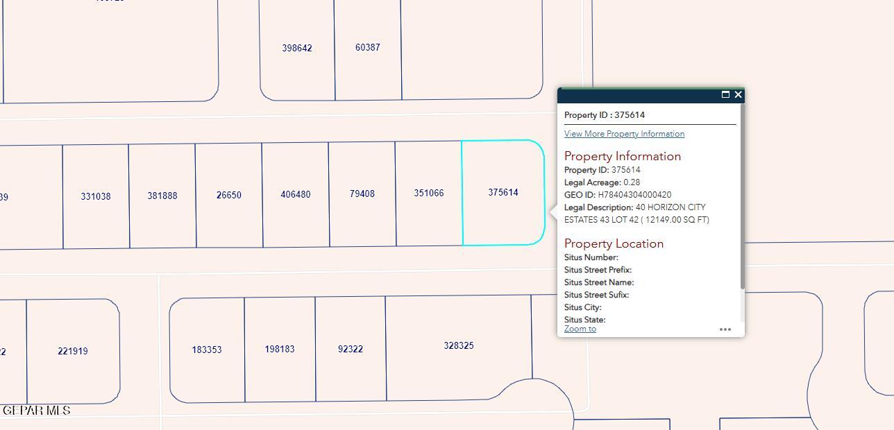 PN-375614 40 Horizon City Estates Lot 42, Horizon City, TX 79928