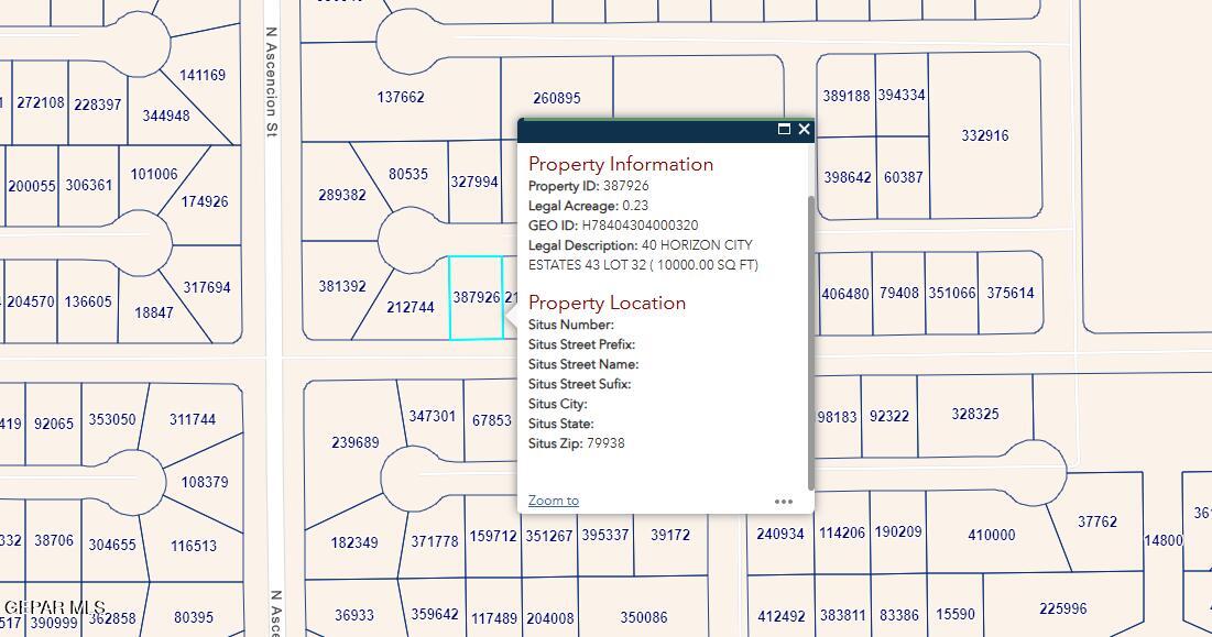 PN-387926 40 Horizon City Estates Lot 32, Horizon City, TX 79928