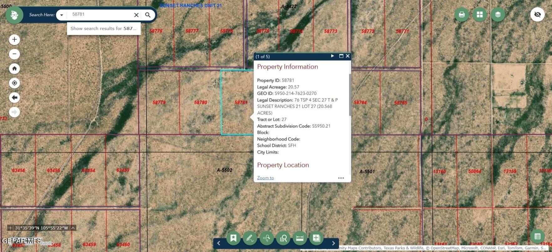 pn-58781 TBD, Ft Hancock, TX 79839