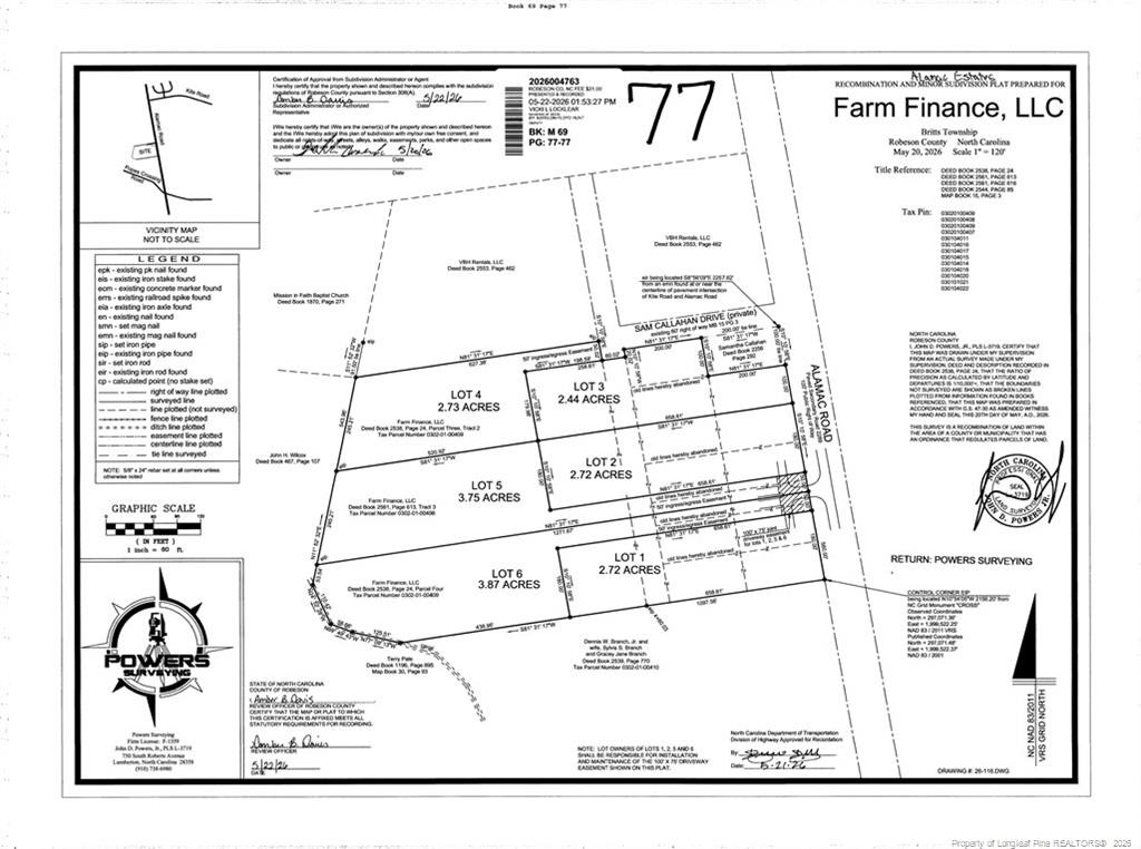 Lot No. 3 Alamac Road, Lumberton, NC 28358