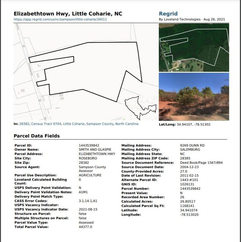 0 Elizabethtown Highway, Roseboro, NC 28382
